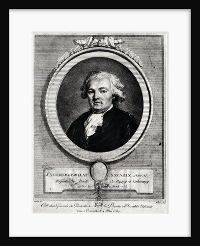 Portrait of Jean-Anthelme Brillat-Savarin by Louis Jean (after) Allais