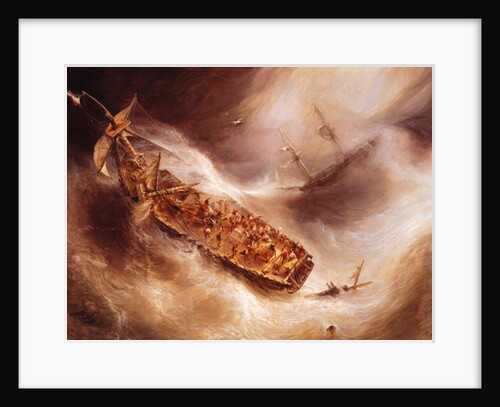 The Act of Sacrifice made by Captain Desse towards the Dutch ship 'Columbus', 1829 by Jean Antoine Theodore Gudin