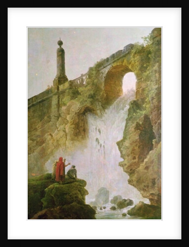 Landscape, The Waterfall by Hubert Robert