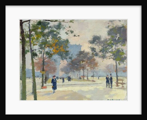 The Arc de Triomphe in Autumn, Paris by Jules Ernest Renoux