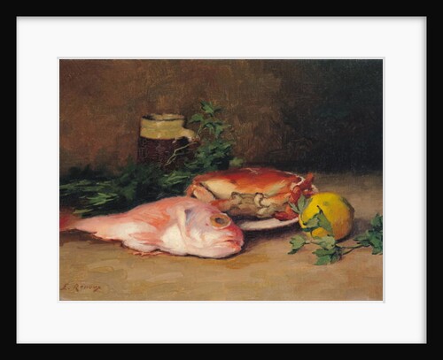 Crab and Red Mullet by Jules Ernest Renoux