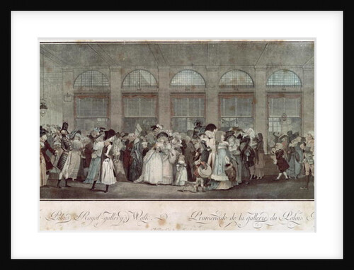 The Palais Royal Gallery's Walk by Philibert Louis Debucourt