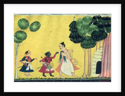 Rama and Lakshmana accompanied by Visvamitra by Indian School