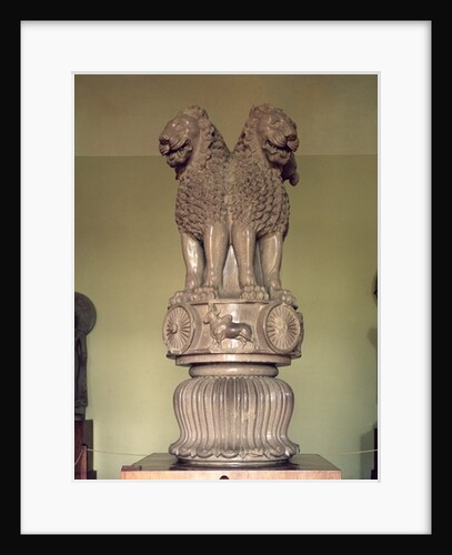 Lion capital from the Pillar of Emperor Ashoka 273-236 BC by Indian