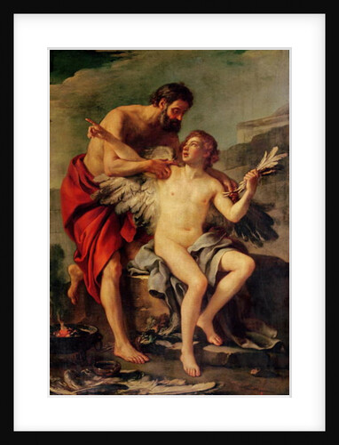 Daedalus Attaching Icarus' Wings, c.1754 by Joseph-Marie the Elder Vien
