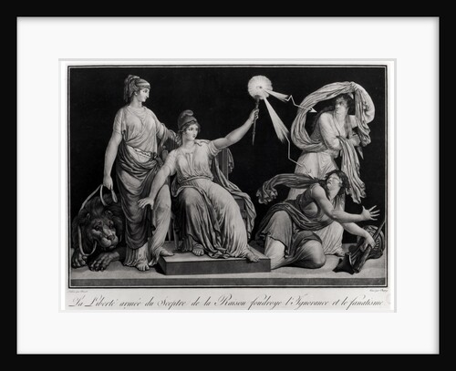 Liberty armed with the sceptre of reason striking down Ignorance and Fanaticism, 1793 by Simon Louis (after) Boizot