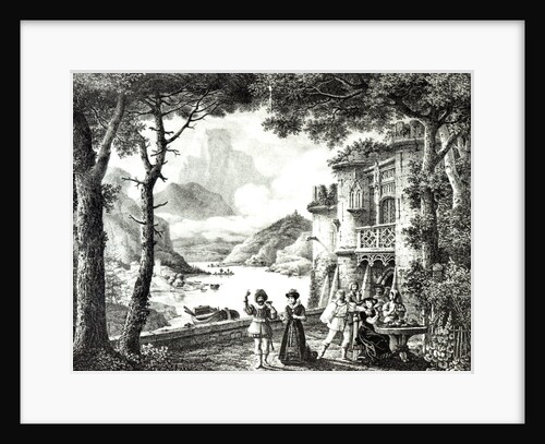 Stage set for Act III of 'Le Chateau de Loch-Leven' by Guilbert de Pixerecourt, for a performance at the Theatre de la Gaite, 3rd December 1822 by Julien-Michel (after) Gue