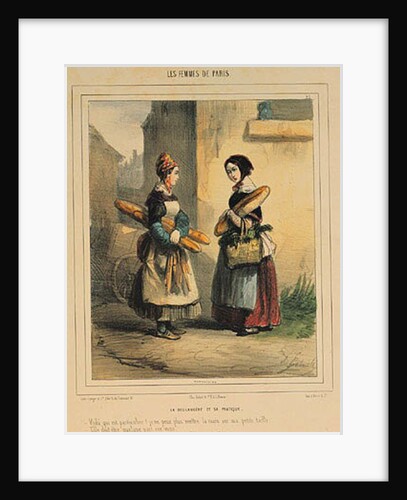 The Baker's Art, plate number 27 from the 'Les Femmes de Paris' series, 1841-42 by Alfred Andre Geniole