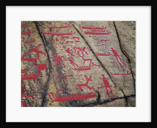 Boat and deer hunting scenes by Protohistoric Protohistoric