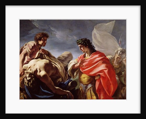 Achilles Contemplating the Body of Patroclus by Giovanni Antonio Pellegrini