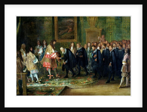 The Reception of the Ambassadors of the Thirteen Swiss Cantons by Louis XIV at the Louvre, 11th November 1663, 1664 by Adam Frans van der Meulen
