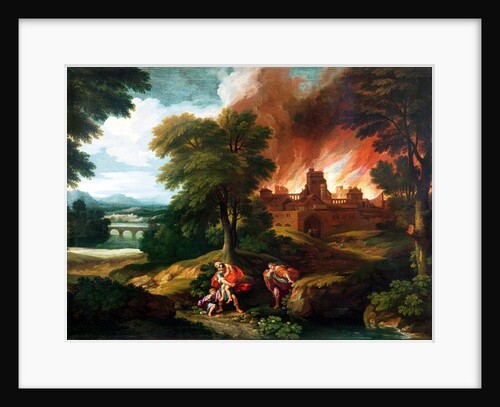 The Burning of Troy by Nicolas Poussin