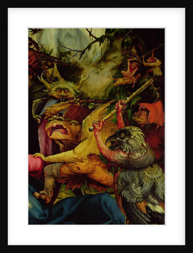 Demons armed with sticks from the Isenheim Altarpiece, c,1512-16 by Matthias Grunewald