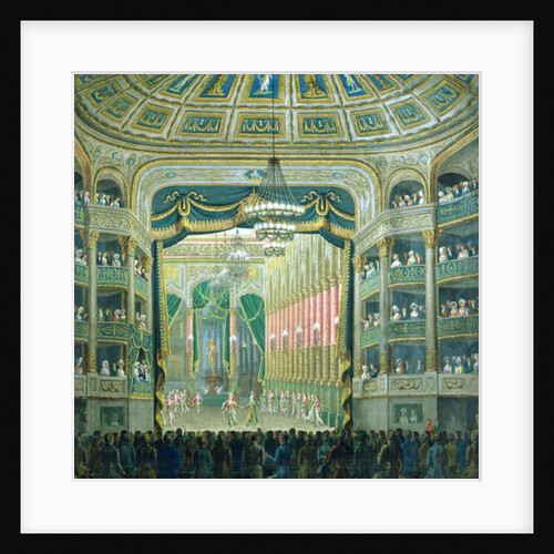 View of the Stage of the Paris Opera, Rue Richelieu, Paris by French School