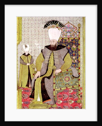 Sultan Ahmet III and the heir to the throne by Levni Levni