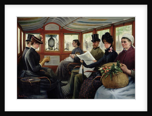 On the Omnibus, 1880 by Maurice Delondre