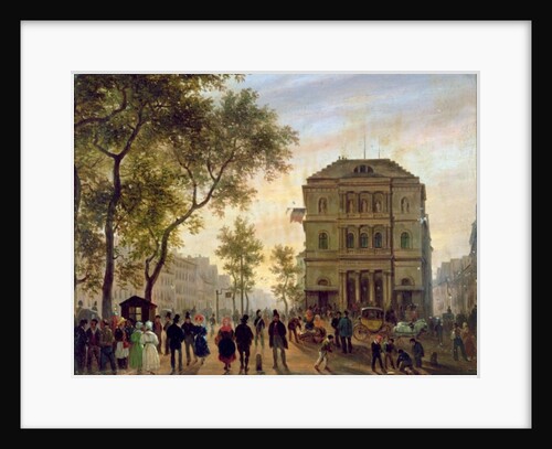 Boulevard Saint-Martin and the Theatre de l'Ambigu, 1830 by Giuseppe Canella