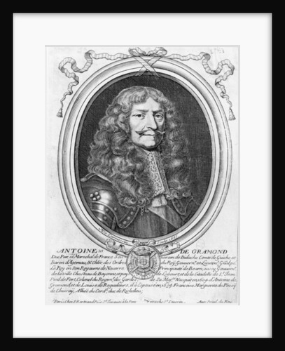 Portrait of Antoine III de Gramont 1665 by de Larmessin
