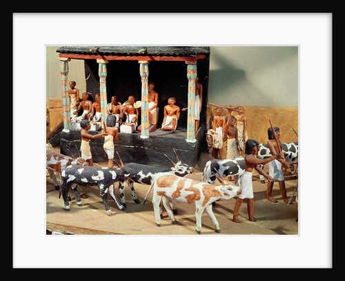 Funerary model of a census of livestock by Egyptian 6th Dynasty