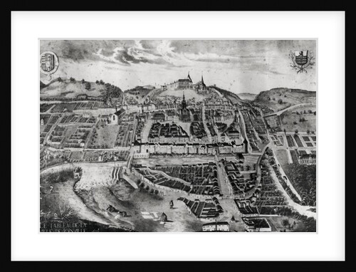 View of the chateau and town of Joinville by French School