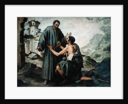 Fray Ginepero and the poor Man by Bartolome Esteban Murillo