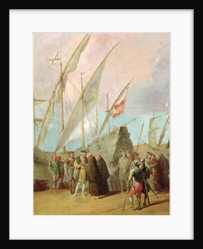 Departure of Christopher Columbus from Palos by Spanish School