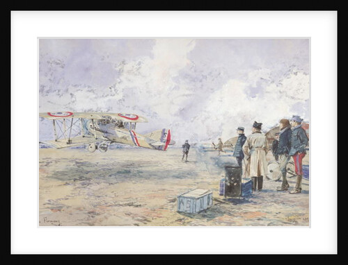 An Aeroplane Taking Off, 1913 by Francois Flameng