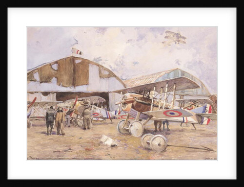 The Airfield, 1918 by Francois Flameng