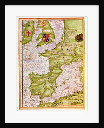 Fol.9v Map of Western Europe by Guillaume Le Testu