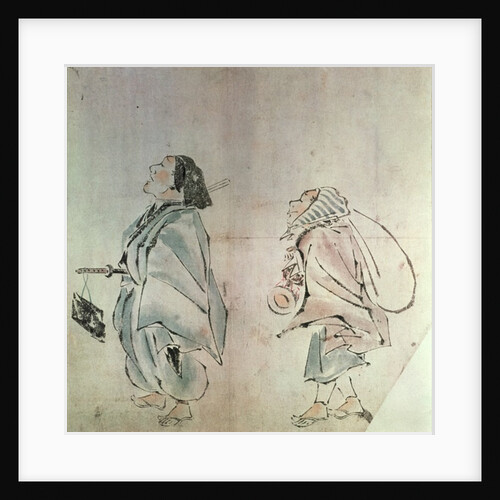 Samurai being followed by a servant by Hanabusa Itcho
