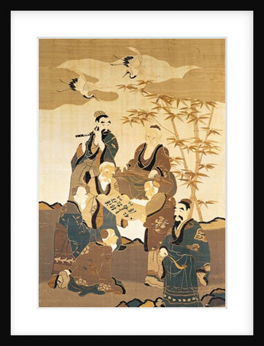 Seven wise men in the bamboo forest by Japanese School