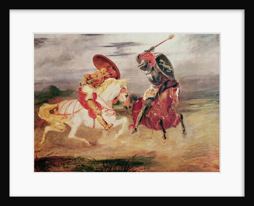 Two Knights Fighting in a Landscape, c.1824 by Ferdinand Victor Eugene Delacroix