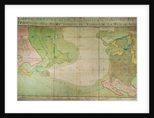 Map of New Discoveries in the North of the South Sea, East of Siberia and West of New France, 1731 by Guillaume Delisle