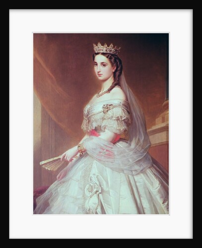Portrait of Charlotte of Saxe-Cobourg-Gotha Princess of Belgium and Empress of Mexico by Albert Graefle