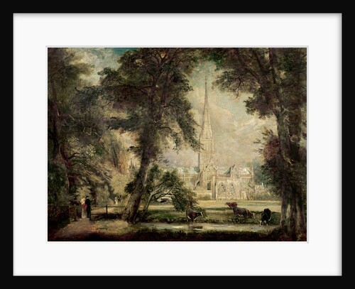 Salisbury Cathedral from the Bishop's Grounds, c.1822-23 by Anonymous