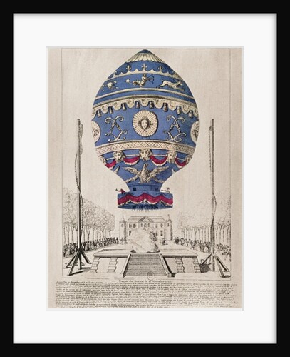 The Montgolfier Brothers' Balloon Experiment at the Chateau de la Muette, 21st November, 1783 by French School