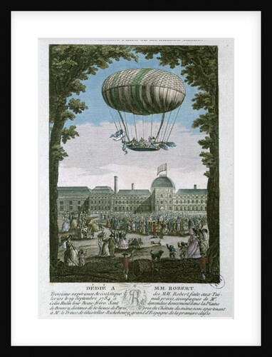 The Third Flight of Nicholas Robert and his brother from the Tuileries, 19th September, 1784 by French School