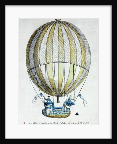 The Balloon of Jacques Charles and Nicholas Robert used in their flight from the Jardin des Tuileries, 1st December, 1783 by French School