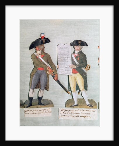 A Citizen Ready to Fight and a Citizen Carrying the Declaration of the Rights of Man by Lesueur Brothers
