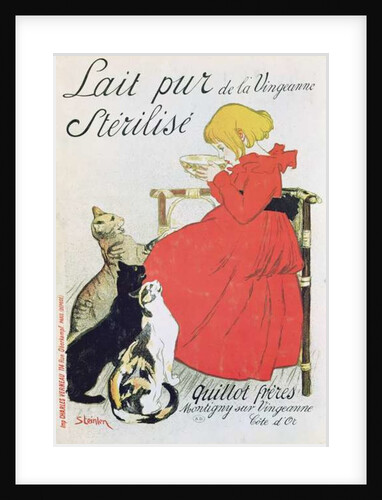 Poster for 'Pure Sterilised Milk from La Vingeanne' by Theophile Alexandre Steinlen