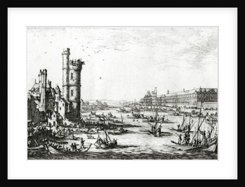 The Palais du Louvre and the Tour de Nesle by Israel the Younger Silvestre