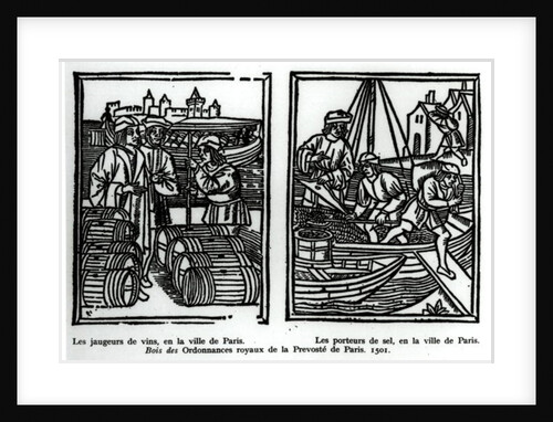 Wine gaugers and salt merchants, 1501 by French School