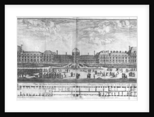View of the Palais des Tuileries from the gardens by Israel the Younger Silvestre