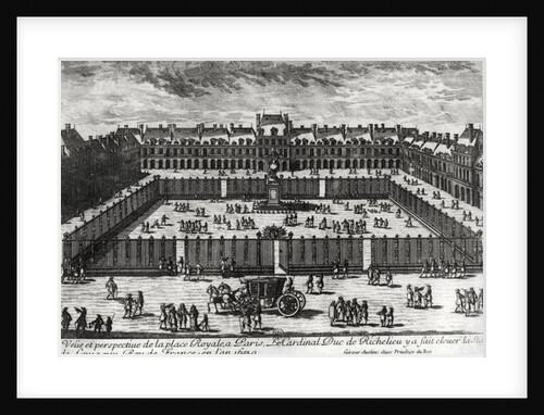 Perspective view of the Place des Vosges by Family Aveline