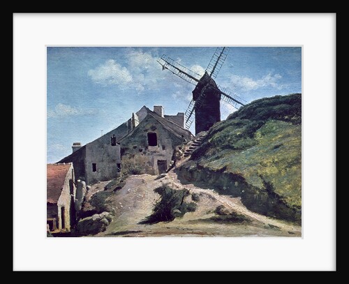 A Windmill at Montmartre, 1840-45 by Jean Baptiste Camille Corot