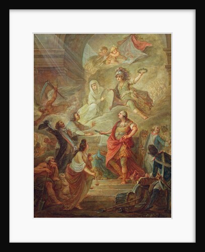 Louis XVI swearing loyalty to the constitution on the altar of the homeland by Nicolas Guy Brenet