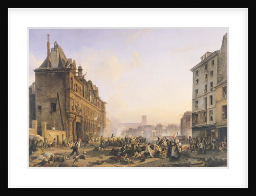 Attack on the Hotel de Ville, 28th July 1830 by Joseph Beaume