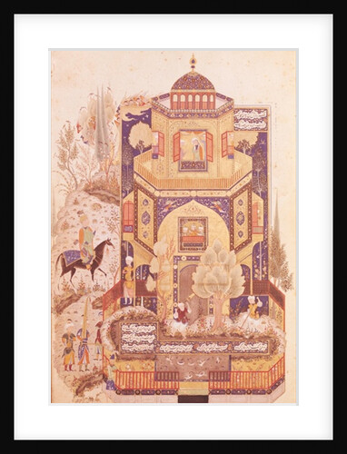 Khusrau in front of the Palace of Shirin by Islamic School