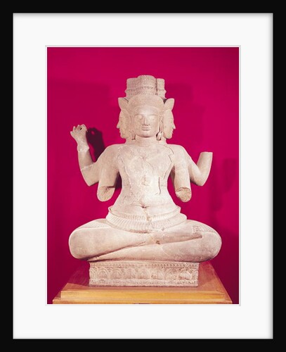 Sculpture of Brahma with four faces by Cambodian School