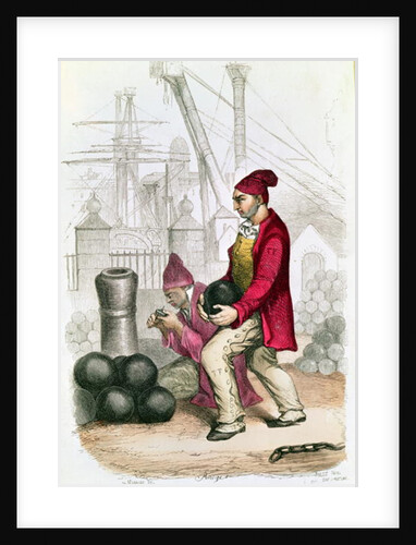 A Convict in the Toulon Penal Colony by Jules Achille (after) Noel